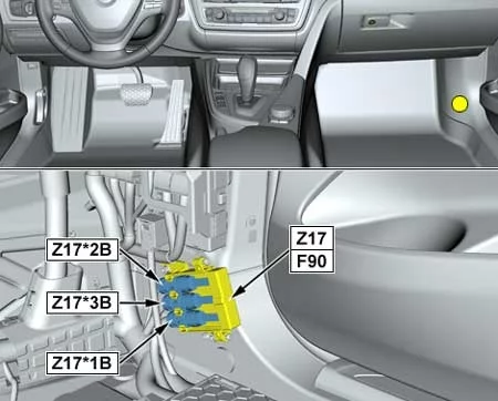 BMW X5 (F15) - schema quadro fusibili - blocco fusibili